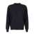 PLAIN Blue Crewneck Sweater With Ribbed Trims In Wool Man BLUE