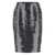 ROTATE Birger Christensen Grey Skirt With All-Over Sequins In Tech Fabric Woman GREY