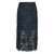 ROTATE Birger Christensen Blue Skirt With Semi Transparent Design And Floral Decorations In Fabric Woman BLUE