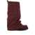 THE ATTICO 'Robin' Bordeaux Combat Boots With Pull-On Tab In Suede Woman Red