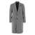 Lardini Grey Single-Breasted Coat With Classic Lapels In Wool Man GREY