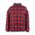 Fendi RED TARTAN DOWN JACKET Red