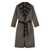 TWINSET Twinset Black And Grey Wool Coat DOUBLE CHECK NERO/NEVE