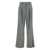 PT TORINO Grey Trousers With All-Over Striped Pattern In Wool Woman GREY