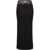 CHRISTOPHER ESBER Solid Color Long Skirt With Lace Insert And Side Slit Black