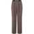Moschino Couture! Virgin Wool Pants With Drawstring Waist Brown