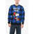 Mc2 Saint Barth Peanuts Checked Wool Blend Winter Mood Crew-Neck Sweater Blue