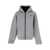 MSGM Grey Hoodie With Contrasting Logo Embroidery In Cotton Man GREY