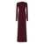 THE ANDAMANE Bordeaux Long Dress With Draping And Cut-Out Back In Fabric Woman Red
