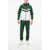 Lacoste Rip Stop Checked Sweatshirt And Joggers Set Green