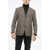 CORNELIANI Houndstooth Patterned Blazer With Removable Padding Brown