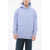 Dime Fleceed-Cotton Hoodie With Patch Pocket Blue