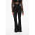 Balmain High-Waisted Bootcut Pants With Satin Side Bands Black