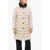 Moorer Quilted Vetiver Down Jacket With Removable Fur Collar Brown