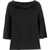 BY MALENE BIRGER 3/4Sleeved Lightweight Cotton Cowl-Neck Bryar Blouse Black