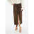 Pinko Acid Wash Effect Denim Ritmo Skirt With Split Brown