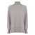 Kangra CRATER NECK SWEATER WITH RAGLAN SLEEVES AND VENTS Gray