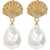 Self-Portrait Shell Earrings GOLD
