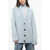 Maison Margiela Mm4 Mm14 V-Neck 4 Buttons Oversized Cardigan Light Blue