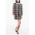 Thom Browne Checked Textured Fabric Shirtdress Multicolor