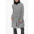 Viktor & Rolf Houndstooth Motif Hollywood Coat With Ruched Tulle Collar Black & White