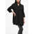 Miu Miu Cotton Gabardine Coat With 3/4 Sleeve Black
