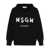 MSGM Msgm Black Cotton Crewneck Sweatshirt With Logo Black