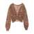 TWINSET Twinset V-Neck Sweater With Animal Print MARRONE E BEIGE