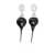 OTTOLINGER Ottolinger Black Dipped Pearl Drop Earrings SILVER BLACK