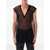Rick Owens Rick Owens Black Sheer Wool Deep V Tank Black