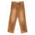 MSGM Msgm Brown Cotton Pants With Worn Effect Beige