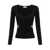 Elisabetta Franchi Elisabetta Franchi Fitted Stretch Fabric Blazer With Logo Detail Black