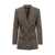 Isabel Marant Isabel Marant Isabel Marant Double-Breasted Blazer In Striped Wool BROWN