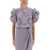ROTATE Birger Christensen 3D Mesh Tops. LILAC