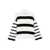 Liu Jo Liu Jo White Turtleneck Sweater With Black Stripes Black