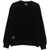 Y-3 Wool padded crew Sweater BLACK