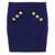 Balmain Blue Mini Skirt With Jewel Buttons In Viscose Blend Woman BLUE