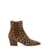 Casadei Brown Ankle Boots With All-Over Leopard Print In Leather Blend Woman BROWN