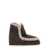 Mou 'Eskimo' Brown Ankle Boots With Crochet Details And Logo Patch On The Rear In Suede Woman BROWN