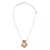 Yvmin Brown Necklace With Bear Pendant And Square Stone In Silver And Faux-Pearls Woman BROWN