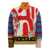 Marni Multicolor Patchwork Cardigan With High Neck In Virgin Wool Woman MULTICOLOR