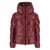 Save the Duck 'Biddy' Bordeaux Down Jacket With Hood And Logo On The Sleeve In Tech Fabric Woman Red