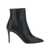 POLLINI Black Ankle Boots With Stiletto Heel And Pointed Toe In Leather Woman Black