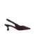 Semicouture Bordeaux Pumps With Pointed Toe And Fur Effect In Leather Woman Red