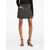 COURRÈGES Courrèges 'Zipped Caviar Mini' Skirt GRAY