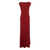ANTONELLI Antonelli Long Red Shawl-Neck Dress RED
