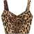 Dolce & Gabbana Leopard Print Charmeuse Bustier ANIMALIER