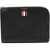 Thom Browne Textured Leather Gusset Pochette With Zip Closure Black