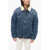 Isabel Marant Denim Jacket With Sherpa Lining And Collar Blue