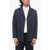 Fendi Virgin Wool Notch Lapel Mirto Blazer Blue